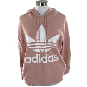 Adidas Dusty Pink Old School Logo Hoodie Womens Large